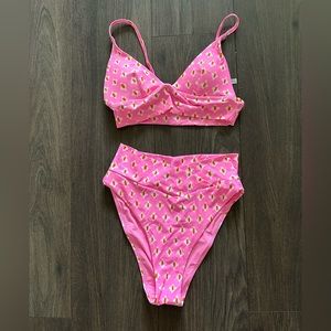 AERIE pink bikini set